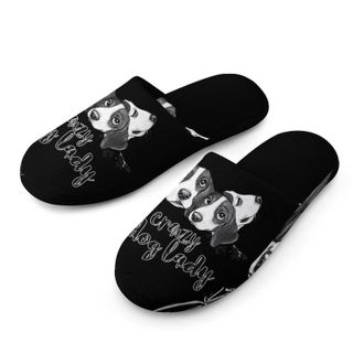 Generic Crazy Dog Lady Mens House Slippers Slip Indoor Slipper On Shoes Warm Outdoor