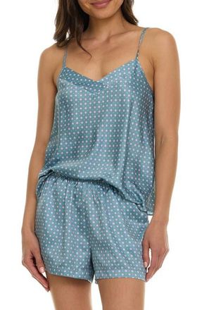 Flora Nikrooz Pippa Stripe Satin Short Pajamas in Green at Nordstrom, Size X-Small