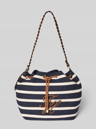 Tommy Hilfiger Beuteltasche aus Baumwoll-Mix in Dunkelblau, Gr&ouml;&szlig;e 1