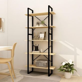 vidaXL Estanter&iacute;a De 5 Niveles Madera Maciza Pino 80x30x175 Cm Vidaxl