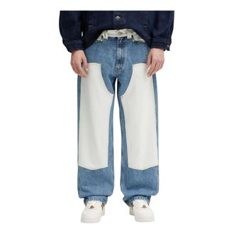 Aries Jeans, Heren, Blauw, W32, Katoen, Patchwork Western Carpenter Jeans
