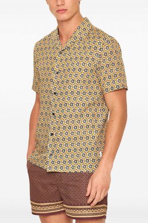 Orlebar Brown Hibbert Roseate Shirt In Mango
