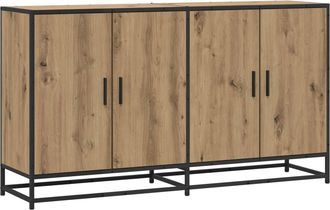 vidaXL Aparador Roble Artisan 134 X 35 X 76 Cm Madera De Ingenier&iacute;a Vidaxl