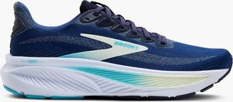 Brooks Womens Ghost 17 Running Shoes In Navy/green/turquoise