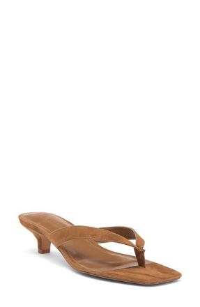 Steve Madden Tracie Flip Flop in Chestnut Suede at Nordstrom, Size 8