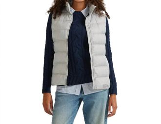 Eddie Bauer Cirruslite 650Fp Down Zip Up Puffer Vest In Dove Gray