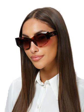 Just Cavalli SJC169 Acetate Cat-Eye Sunglasses - Brown