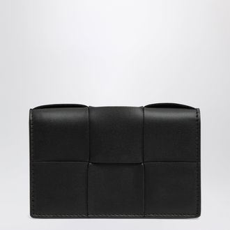 Bottega Veneta Cassette card holder with flap black