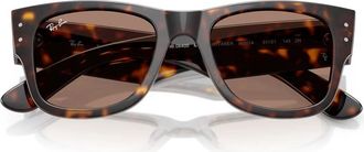 Ray-Ban Mega Wayfarer Rb 0840S 902/1A - unisex - Zonnebrillen - Bruin - 51 MM - Accessoires
