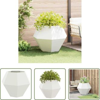 vidaXL vidaXL Vaso esterno - Fioriera Bianco 100 x 100 x 80 cm Acciaio
