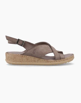 Hush Puppies Womens Hush Puppies ELENA Womens Cross Strap Sandals Grey - Size: 7