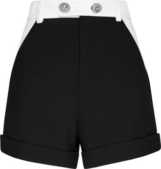 Philipp Plein Stretch Viscose Cady Shorts - Dames - Bermuda - Zwart - M - Korte Broeken