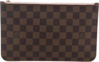 Louis Vuitton Pre-owned Neverfull Pochette - Dames - Vintage Clutch - Bruin - ONE Size - Leer - Vintage