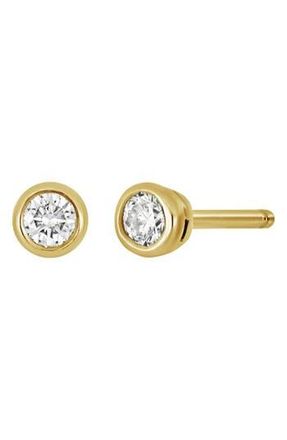 Bony Levy 14K Gold Bezel Diamond Stud Earrings - 0.10 ctw. in 14K Yellow Gold at Nordstrom Rack