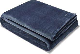 Nautica Captains Ultra Soft Plush Full/Queen Blanket In Blue