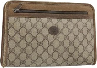 Gucci Pre-owned Clutches, female, Beige, Size: ONE SIZE Pre-owned Plastic Clutch