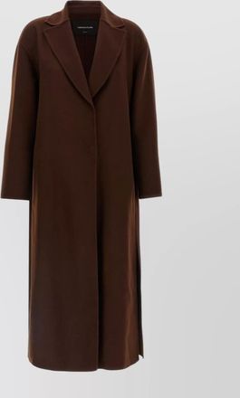 Fabiana Filippi waist belt long sleeve lapel pocket coat