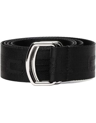 Diesel Mens DIESEL B-Tone Mens D Ring Belt Woven Solid Fabric Casual Waist Webbing Belt - Black - Size: 100 cm