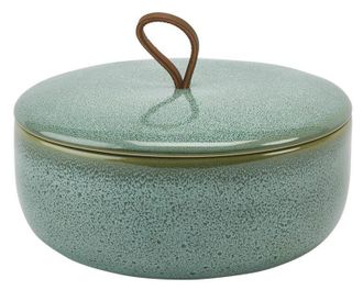 Aquanova Grosse, handgefertigte Design Aufbewahrungsdose Ugo aus Keramik, Forest