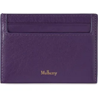 Mulberry Leather Card Case in Amethyst at Nordstrom
