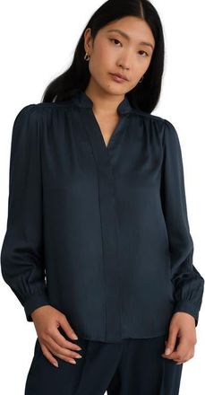 Hobbs London Gwen Blouse in Slate Blue at Nordstrom, Size 12