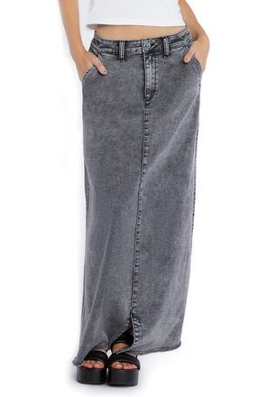 Wash Lab Denim Tory Denim Maxi Skirt in Field Grey at Nordstrom, Size 27