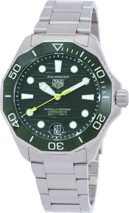 Tag Heuer Aquaracer Automatic Green Dial Mens Watch WBP5116.BA0013