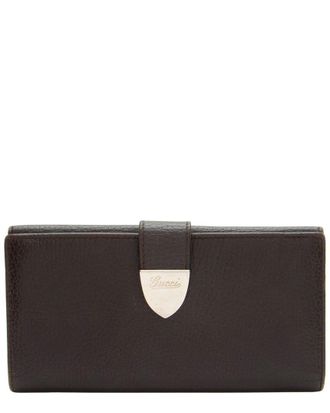 Gucci Brown Leather Signoria Continental Wallet (Authentic Pre-Loved)
