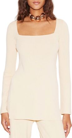 Simon Miller Long Sleeve Zozo Top In Cream