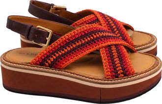 Robert Clergerie Clergerie Woven Sandals in Multicolor Cotton Wool