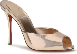 Christian Louboutin Womens Me Dolly Mules Leche-Lin Leche Sandal Leche/lin
