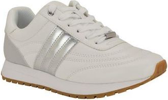 Calvin Klein Tatyann Sneaker in White/Silver at Nordstrom, Size 5.5