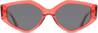 SmartBuy Collection Geometric Full Rim Plastic Mens Sunglasses Red Size 56 - Free Lenses - SmartBuy Collection