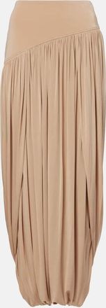 Ferragamo Gonna midi in jersey drappeggiato