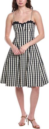 Rebecca Taylor Gingham Twill Midi Dress