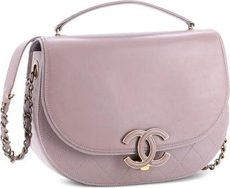 Chanel Coco Curve Flap Messenger Calfskin and Quilted Goatskin Medium crossbody bag - Beige