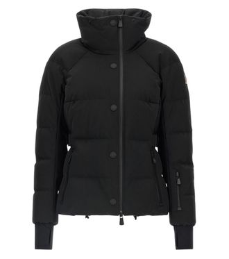 Moncler Black Quilted Turtle Neck Jacket