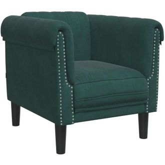 vidaXL Vidaxl - Sill&oacute;n De Terciopelo Verde Oscuro