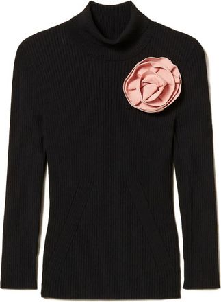 Twin-Set Maglione a collo alto - Nero