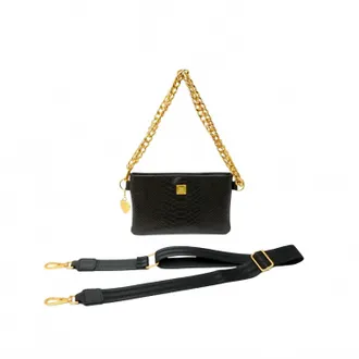 Think Royln Womens Fame Handbag In Black Python