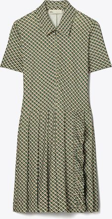 Tory Burch Womens Printed Pleated Zip-Front Golf Dress, size XL