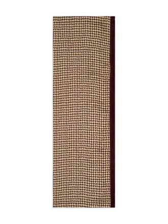 Giorgio Armani houndstooth-pattern scarf - men - Fabric - One Size - Neutrals