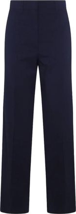 Miu Miu Navy Blue Straight Flat Front Pant