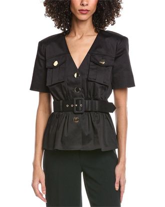 Toccin Ezra Safari Peplum Top