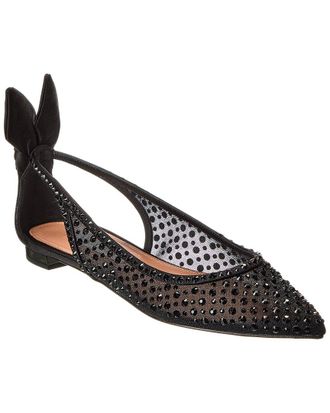 Aquazzura Bow Tie Mesh & Satin Flat