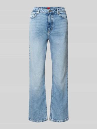 HUGO BOSS Straight Fit Jeans aus Baumwoll-Mix Modell in Hellblau, Gr&ouml;&szlig;e 25/32