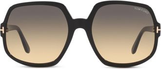 Tom Ford Eyewear square-frame gradient-lenses sunglasses - unisex - Acetate - 60 - Black