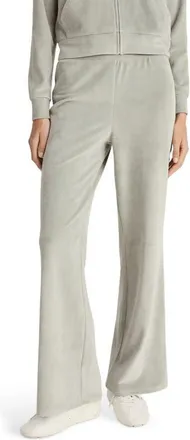 Mango Stretch Velour Pants in Aqua Green at Nordstrom, Size Small