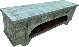 Wanderlust Deco Mueble bajo de madera artesanal 165-175x45x57h cm