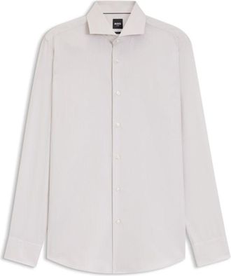 BOSS Slim-fit shirt in a structured cotton blend